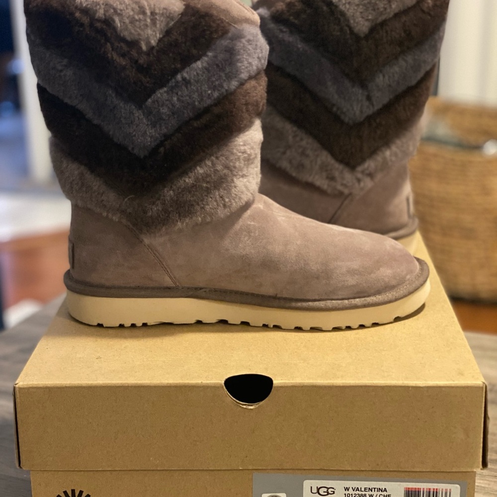 UGG Boots - Valentina with Chevron pattern. New with box!